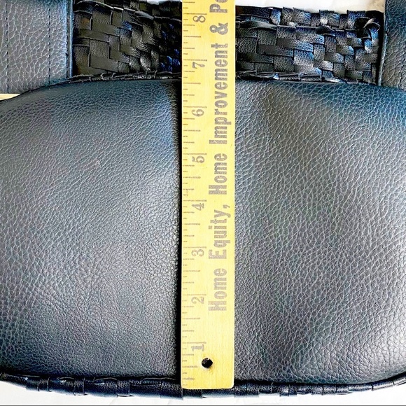 Braciano - Black Vegan Leather Woven Tote - Picture 8 of 9